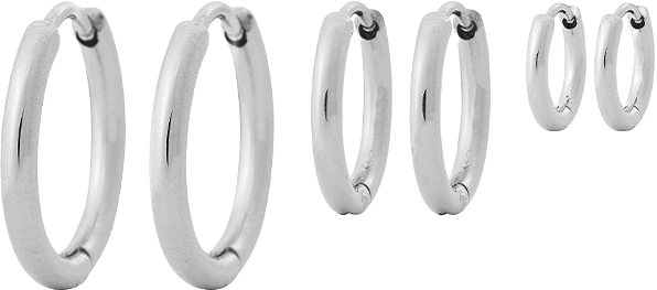 Triple Pair Hoops Steel, från Edblad, i färgen Steel.