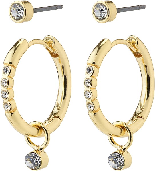 Elna Earrings, från Pilgrim, i färgen Gold Plated.