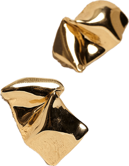 Folded Stud Earring S, från Cornelia Webb, i färgen Gold Plated Brass.
