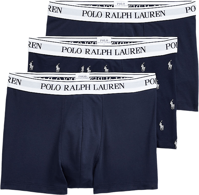 Classic Stretch-Cotton Trunk 3-Pack, från Polo Ralph Lauren, i färgen 3pk Navy/Navy Aopp/Navy.