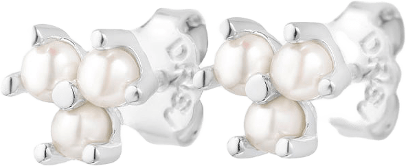Petite star pearl studs, från Drakenberg Sjölin, i färgen Sterling Silver.
