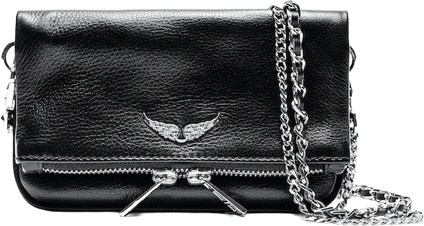 Rock Nano Grained Leather, från Zadig & Voltaire, i färgen Noir.