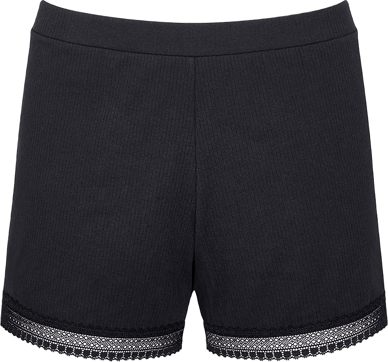 Go Ribbed Shorts, från Sloggi, i färgen Black.