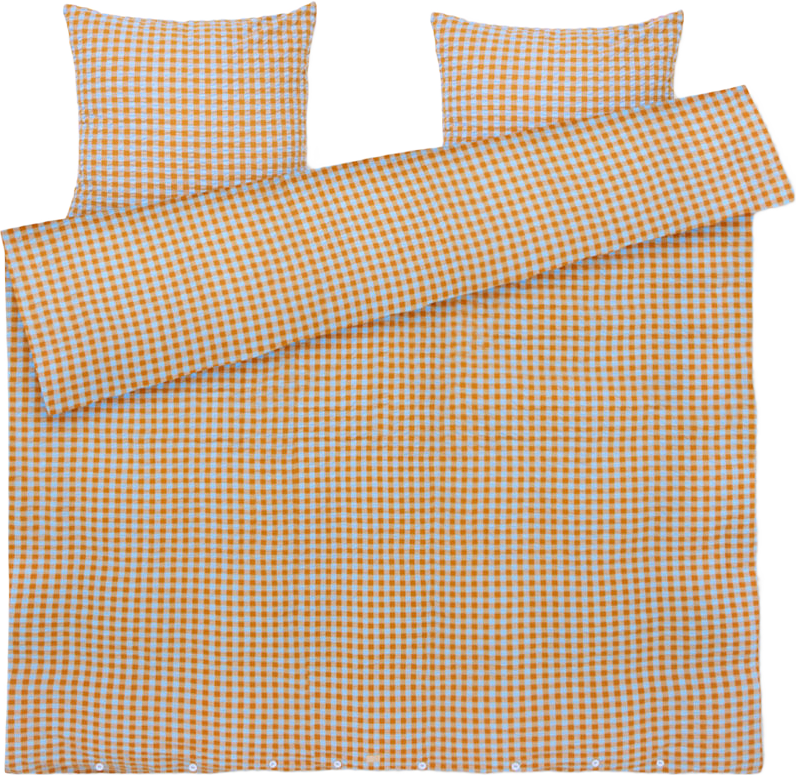 Bæk&Bølge Påslakanset 220x220 cm ljusblå/sand SE, från JUNA, i färgen Ljusblå/Sand.