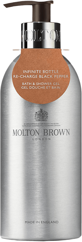 Infin Bottlere-Charge Black Pepper Bath & Shower, från Molton Brown.