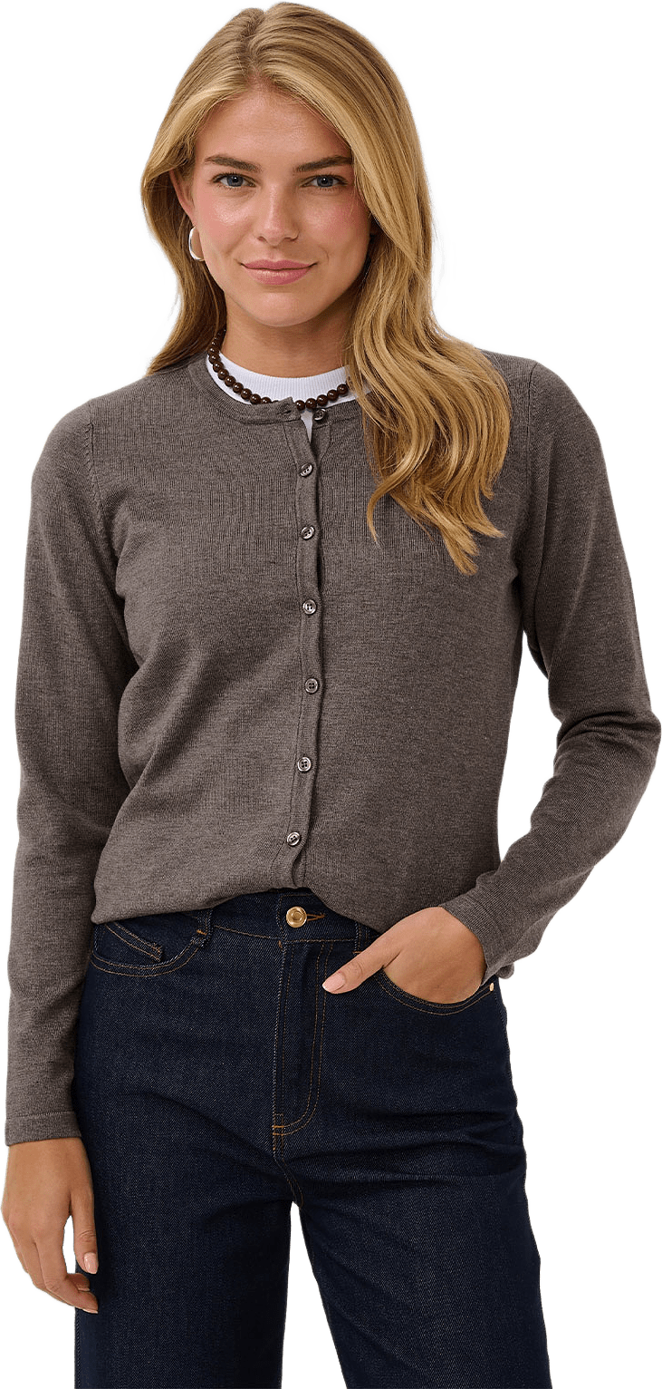 MilaSZ Cardigan, från Saint Tropez, i färgen Mink Melange.