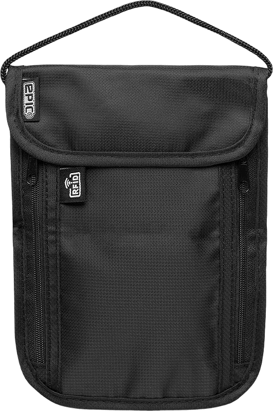 Slimmad Lättvikts-nackväska, från Epic, i färgen Black.