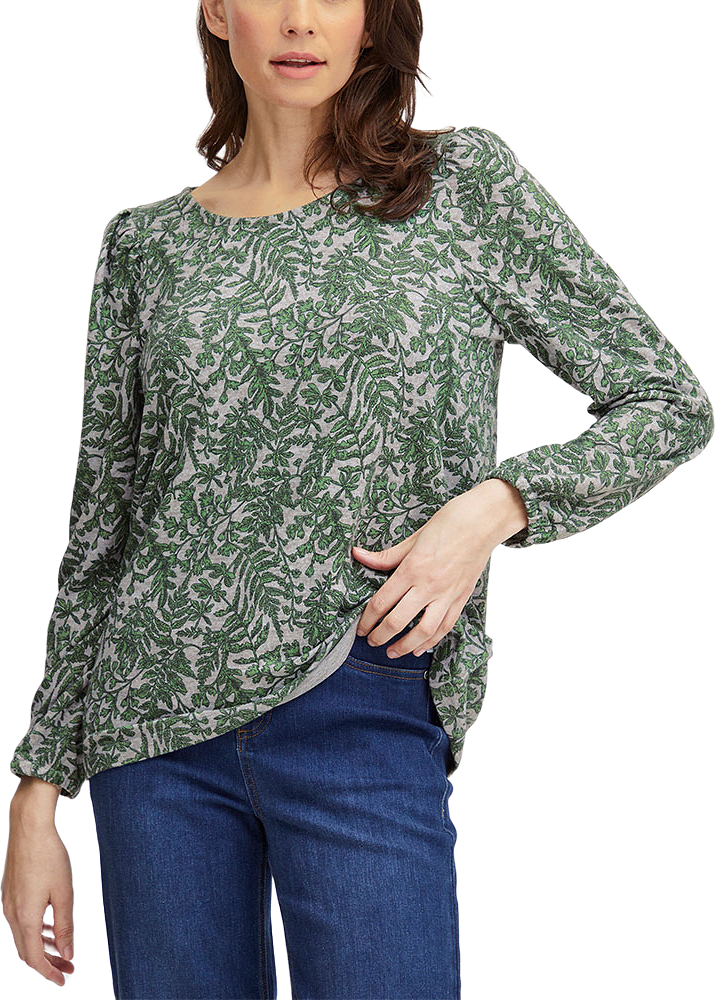 FRSOFT T-shirt, från Fransa, i färgen Online Lime Aop So24 03c.