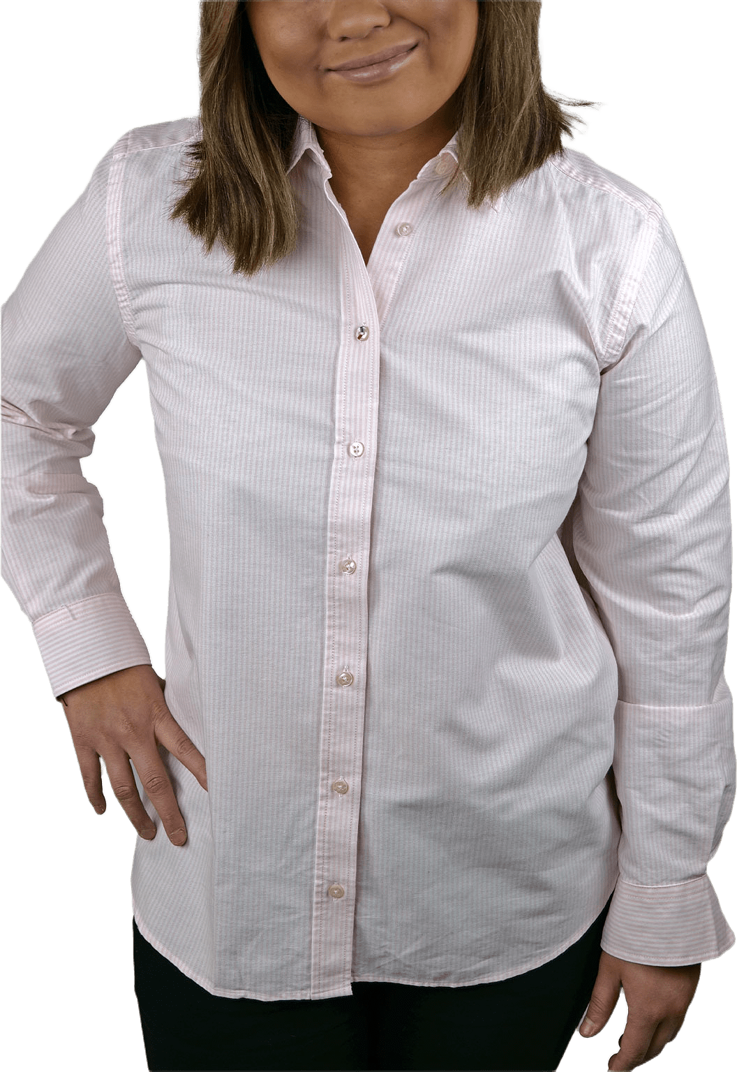 Furusund Randig Oxfordskjorta, från Boomerang, i färgen Powder Pink.