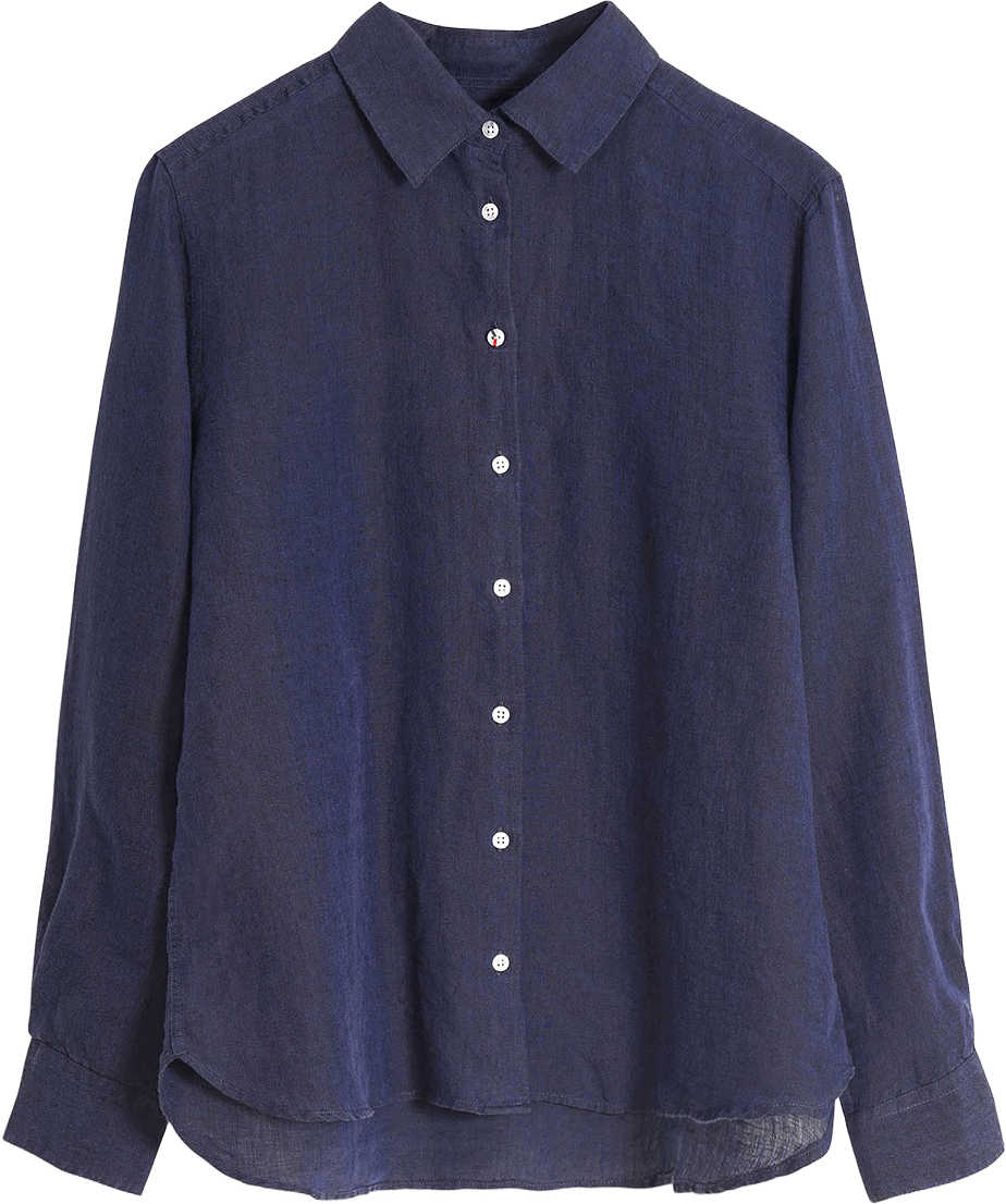 Linö Linneskjorta, från Boomerang, i färgen Night Sky.