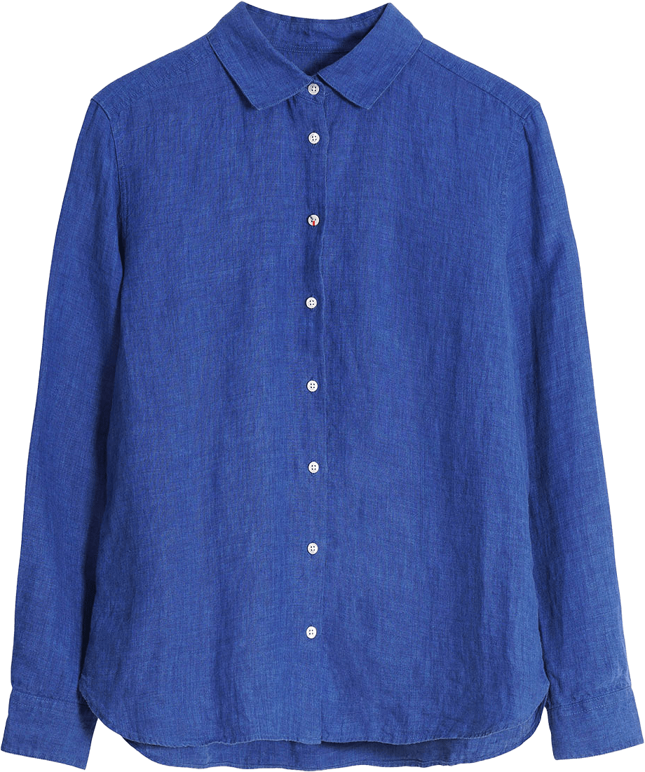 Linö Linneskjorta, från Boomerang, i färgen Blue Depth.