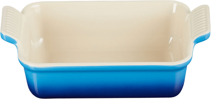 Rektangulär Ugnsform Heritage Azure Blue, från Le Creuset, i färgen Azur Blå.