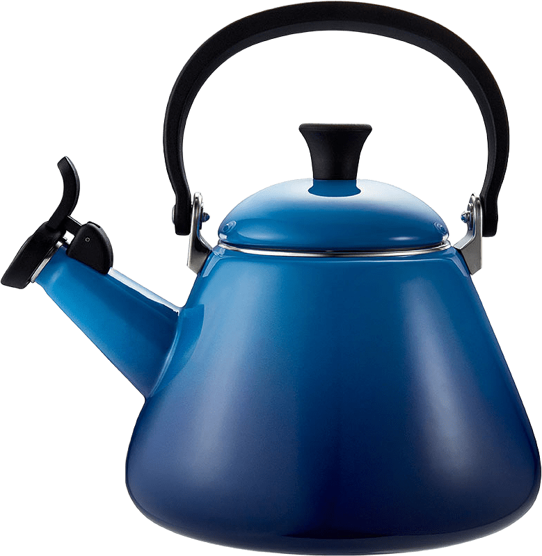 Kone Vattenkittel Azure Blue, från Le Creuset, i färgen Azur Blå.