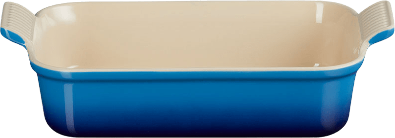 Rektangulär Ugnsform Heritage Azure Blue, från Le Creuset, i färgen Azur Blå.