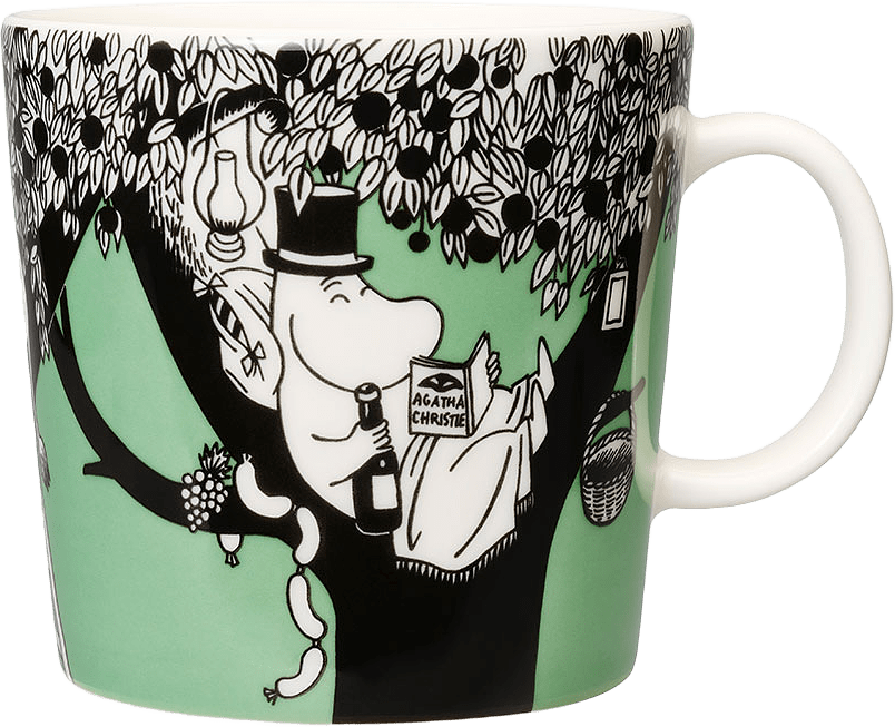 Moomin Mugg, 40 cl, från Arabia, i färgen Grön.