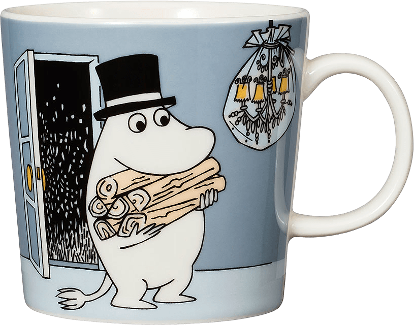 Muminmugg 30 cl, från Arabia, i färgen Grå.