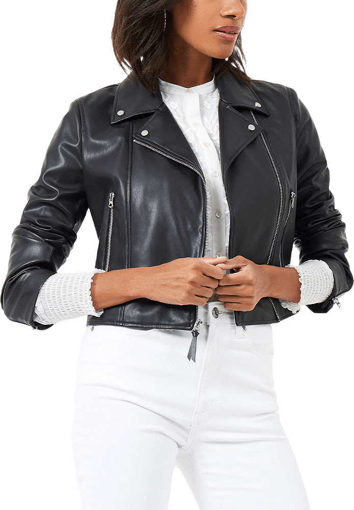 Etta PU Jacka, från French Connection, i färgen Black.