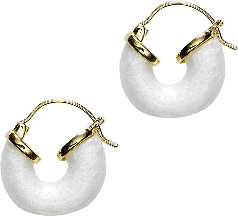 Petit White Swell Hoop, från Anni Lu, i färgen Gold.