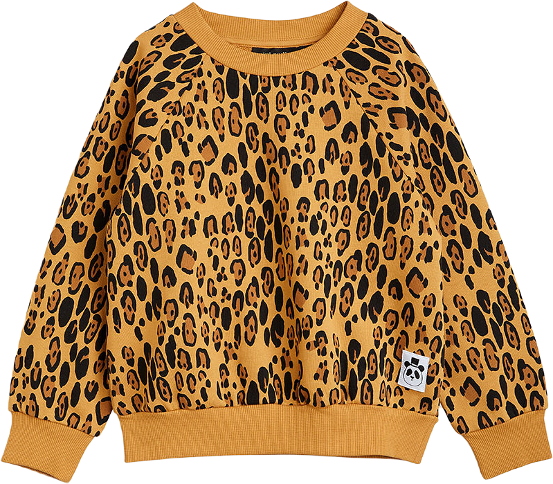 Basic Leopard Sweatshirt, från Mini Rodini, i färgen Beige.