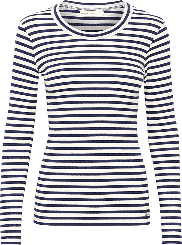DagnaIW Striped T-shirt, från Inwear, i färgen Whisper White/ Midnight Magic.