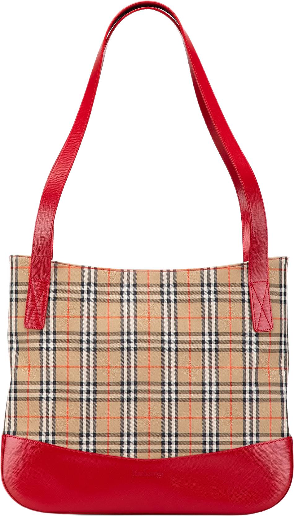 Burberry Haymarket Check Canvas Tote, från Luxclusif, i färgen beige.
