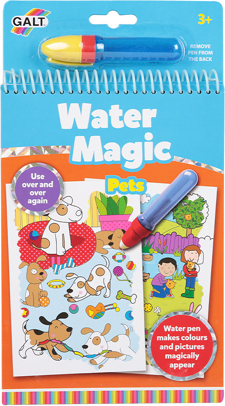 Vattenmålarbok Water Magic Husjur, från GALT, i färgen Multicolor.