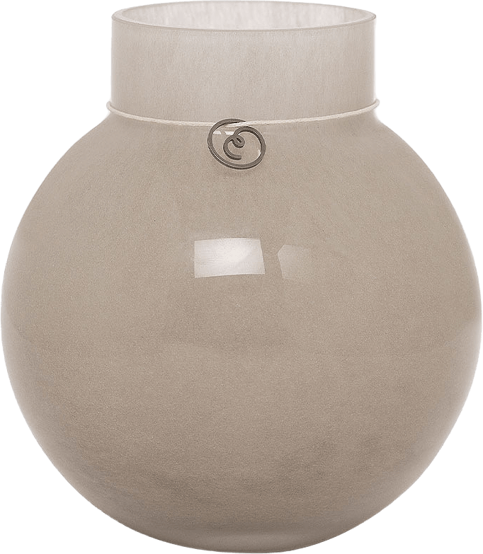 Glasvas rund d13 h14, beige, från ERNST, i färgen Beige.