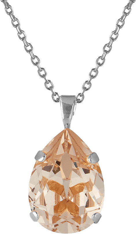 Mini Drop Necklace, från Caroline Svedbom, i färgen Rhodium.