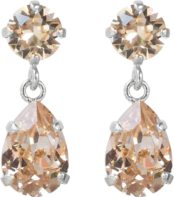 Mini Drop Earrings, från Caroline Svedbom, i färgen Rhodium.