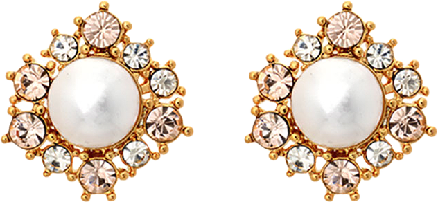 Emily Pearl Earrings - Rosaline, från Lily and Rose, i färgen Rosaline.