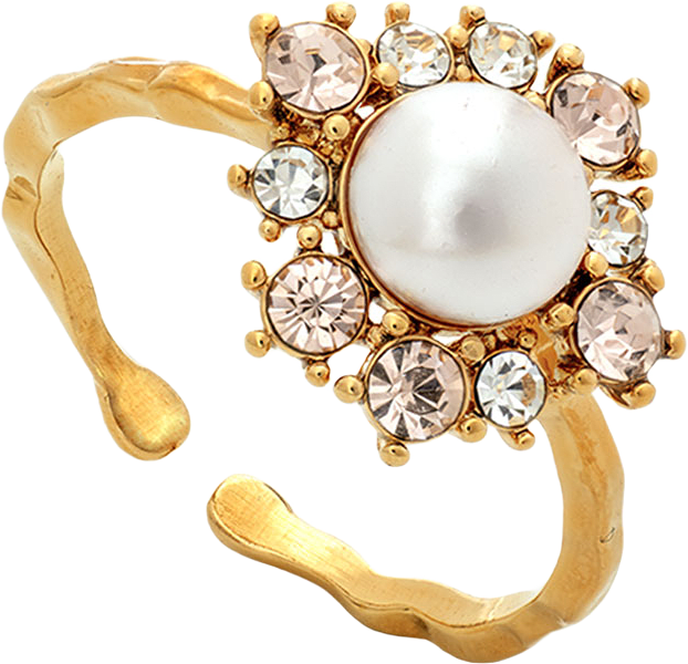 Emily Pearl Ring - Rosaline, från Lily and Rose, i färgen Rosaline.