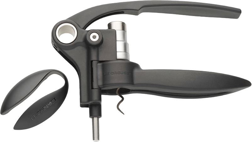 LM-250 korkskruv med hävstång m/ folieskärare, från Le Creuset, i färgen Black/Metal.