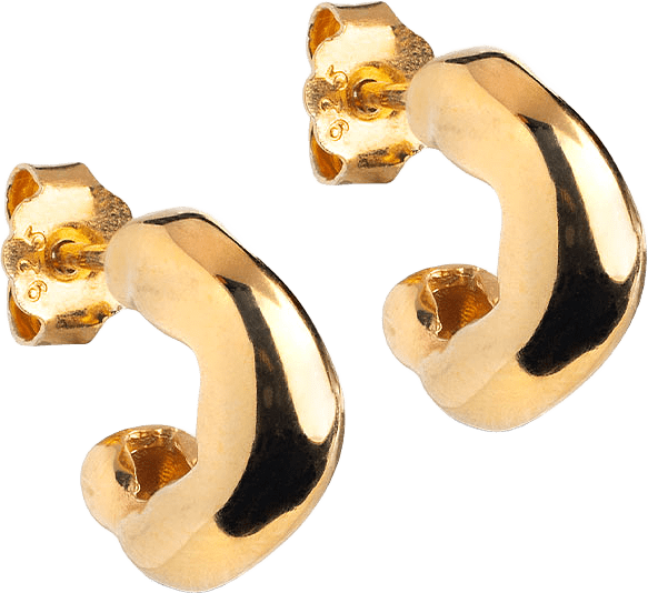 Örhängen Hoops, Gianna Small, från ENAMEL Copenhagen, i färgen 925s/Gp.