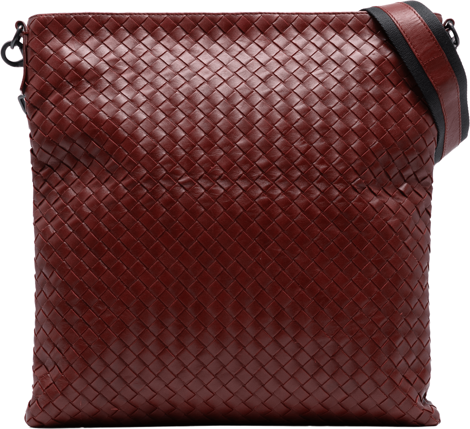 Bottega Veneta Nappa Intrecciato Crossbody, från Luxclusif, i färgen bordeaux.
