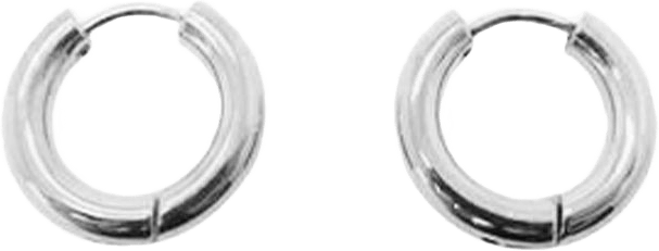 Thick hoops örhängen, från WOS, i färgen Silver.