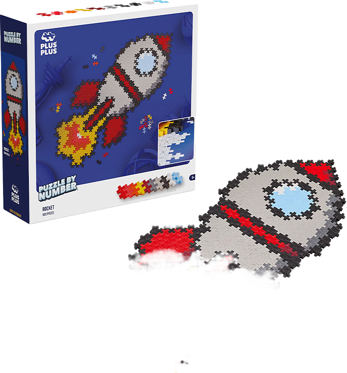 PLUS PLUS Puzzle By Number Rocket 500pcs