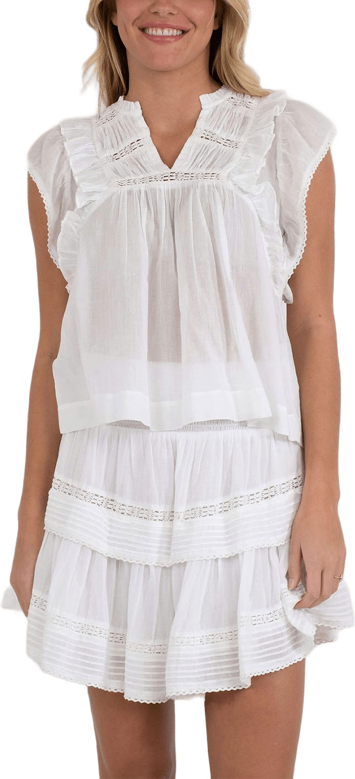 Jayla S Voile Top, från Neo Noir, i färgen White.