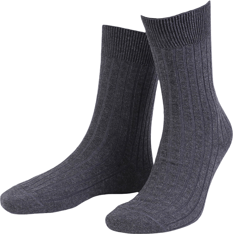 True Ankle Rib Sock, från Amanda Christensen, i färgen Anthracite Melange.