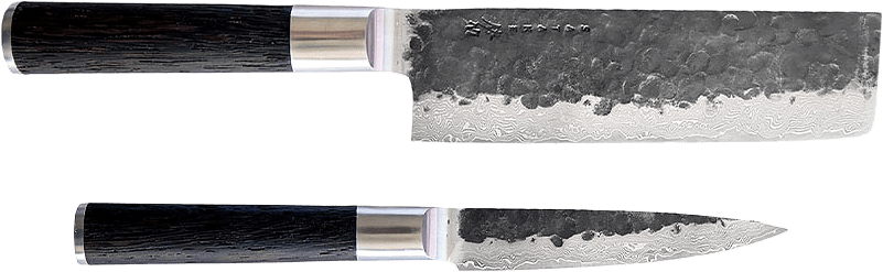 Satake Kuro 2 dels set, Nakiri 18 cm och Petty 11 cm, från Satake, i färgen Svart.