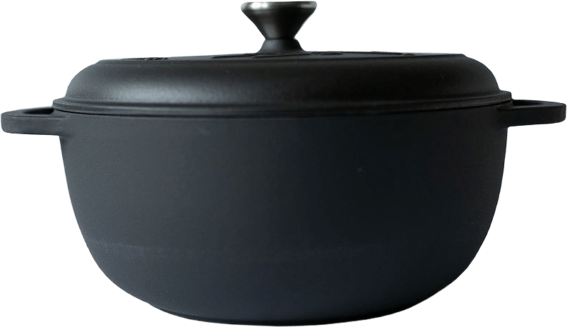 Satake Gjutjärnsgryta emaljerad 6L 28cm, från Satake, i färgen Svart.