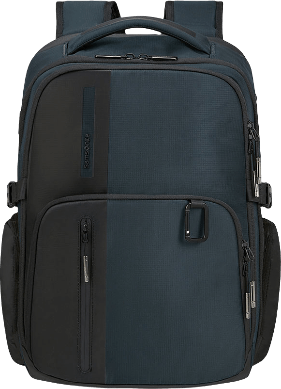 Bizz2go dataryggsäck för 15,6 laptop med klädfack, från Samsonite, i färgen Deep Blue.
