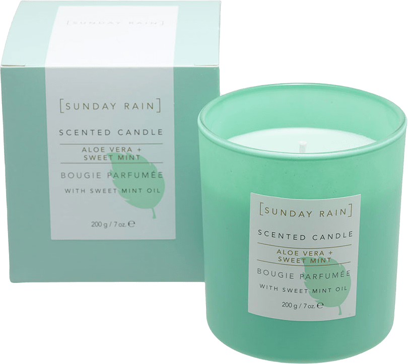 Aloe & Sweet Mint Candle, från Sunday Rain.