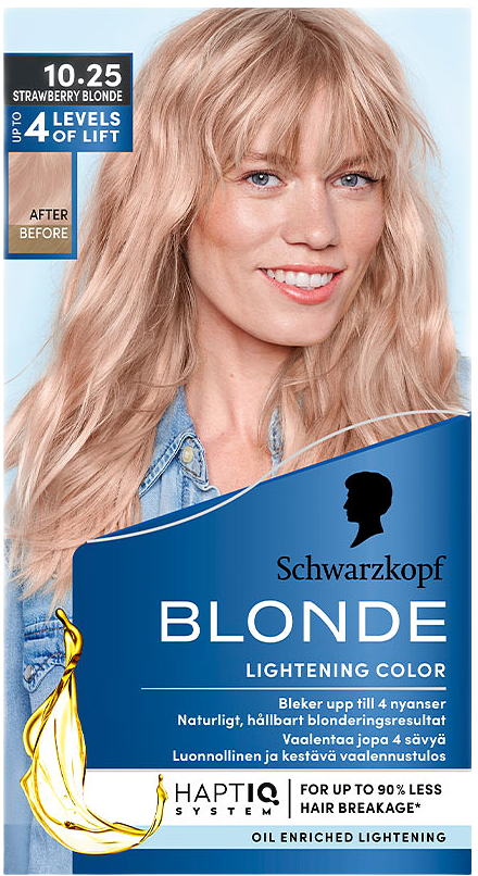 Blonde Hair Lightening - Strawberry Blonde, från Schwarzkopf, i färgen Strawberry Blonde.