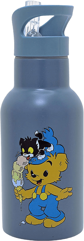 Bamse, Vattenflaska, petrol-blå, från RättStart, i färgen Blue.