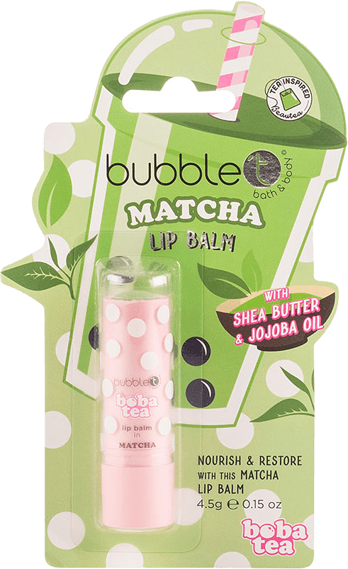 Boba Tea Matcha Lip Balm, från BubbleT, i färgen Matcha.