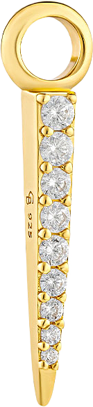 Signature Petite Spike Pendant Rock Crystal, från Charlotte Bonde STHLM, i färgen Gold/Rock Crystal.