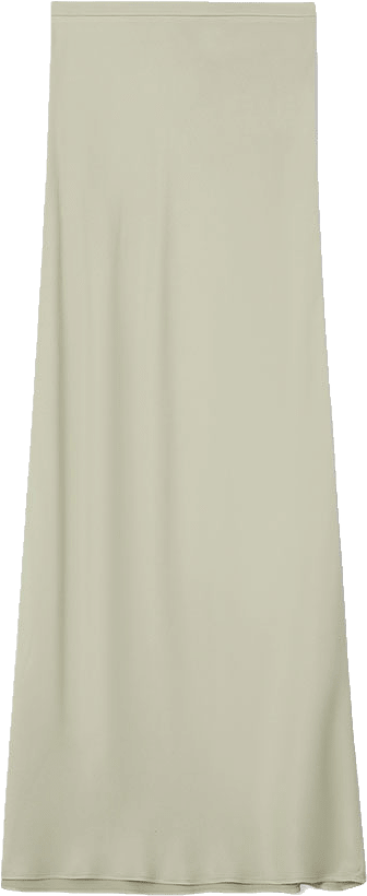 Shiny Long Skirt, från Dagmar, i färgen Slate Green.