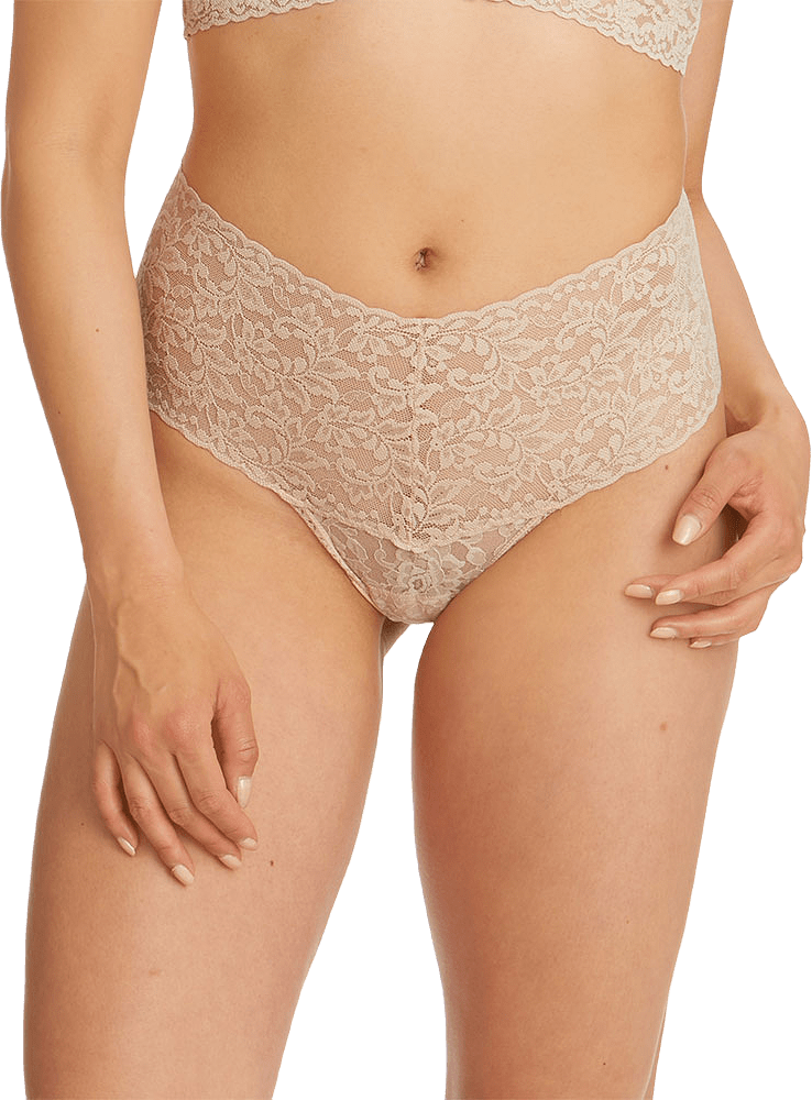 Retro Lace Retro Thong, från Hanky Panky, i färgen Chai1.