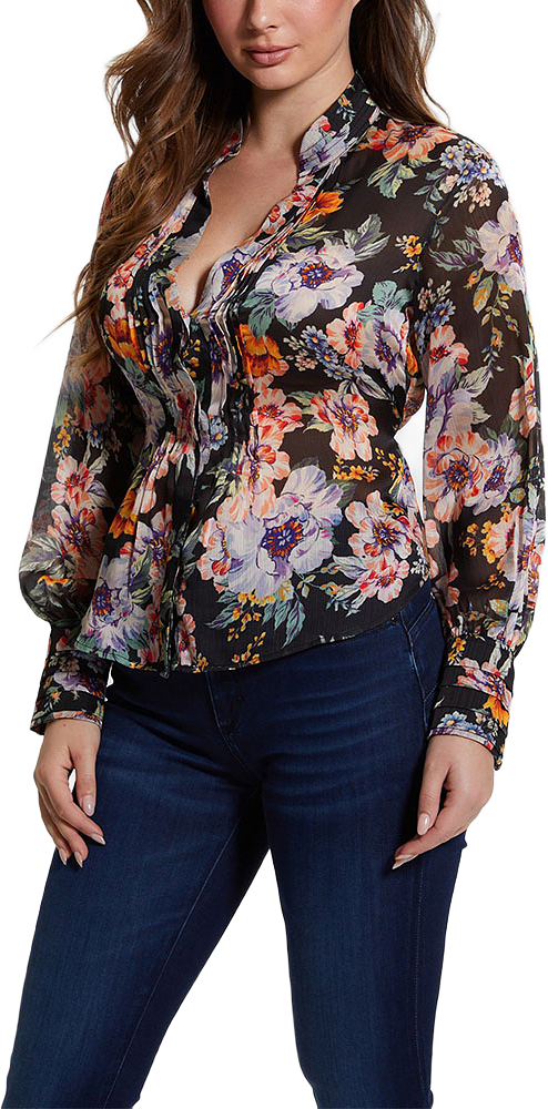 LS MONICA CHIFFON TOP, från Guess, i färgen Ciaobella.