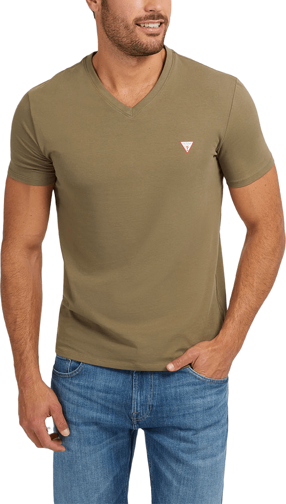 VN SS CORE TEE STR, från Guess, i färgen Desert Green.